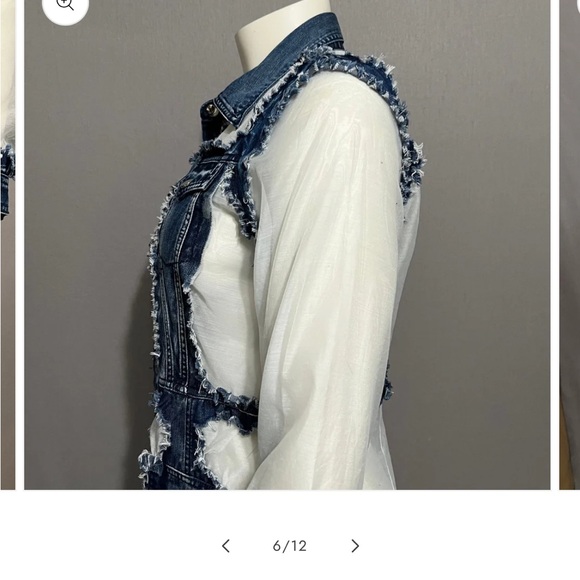 Adore Blue and White Denim Dress Perfect for that Country Gal - Picture 7 of 9